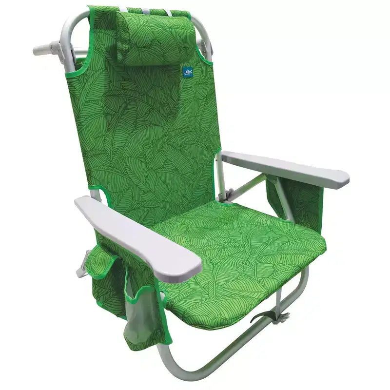 Bliss Hammocks Folding Beach Chair Recliner with Detachable Cooler