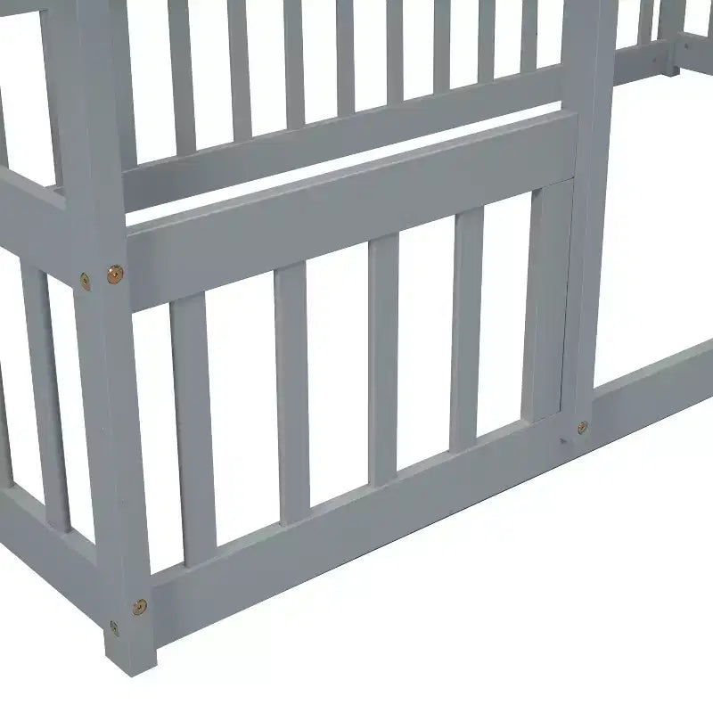 MAYEERTY Queen Bed Frame No Box Spring Needed Solid Pine Wood Noise-Free Design