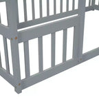 MAYEERTY Queen Bed Frame No Box Spring Needed Solid Pine Wood Noise-Free Design