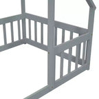 MAYEERTY Queen Bed Frame No Box Spring Needed Solid Pine Wood Noise-Free Design