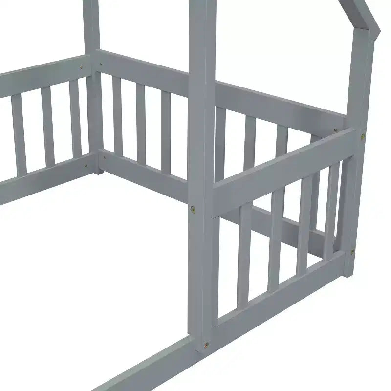 MAYEERTY Queen Bed Frame No Box Spring Needed Solid Pine Wood Noise-Free Design