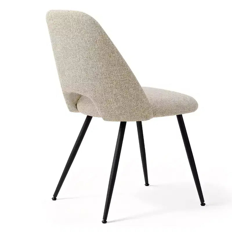Set of 4 Modern Upholstered Dining Chairs, Armless Dining Room Chairs with Black Metal Legs, Comfortable Kitchen & Dining Side Chairs-Panipeachy