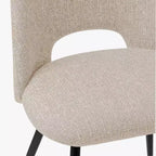 Set of 4 Modern Upholstered Dining Chairs, Armless Dining Room Chairs with Black Metal Legs, Comfortable Kitchen & Dining Side Chairs-Panipeachy
