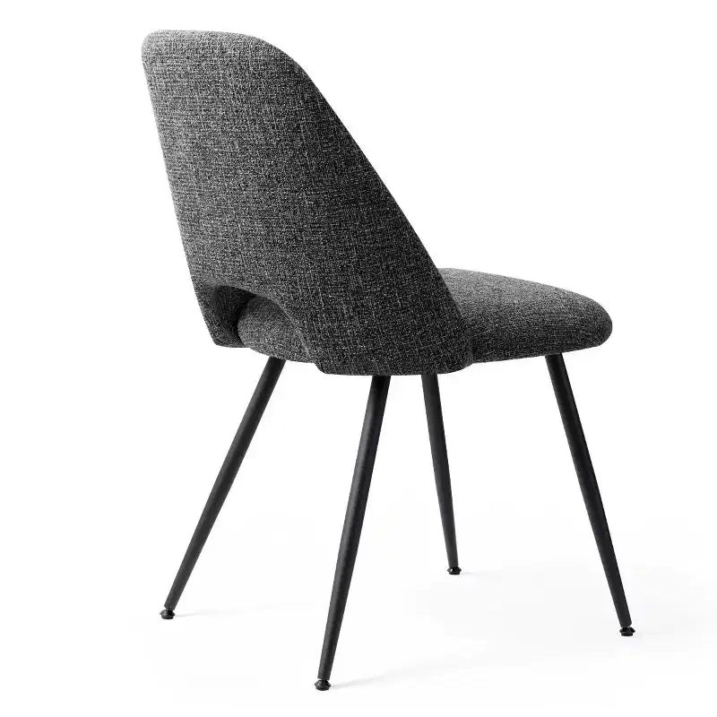 Set of 4 Modern Upholstered Dining Chairs, Armless Dining Room Chairs with Black Metal Legs, Comfortable Kitchen & Dining Side Chairs-Panipeachy