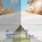 10x10FT Pop Up Canopy Tent with 4 Sidewalls, Heavy Duty Instant Outdoor Canopy, Waterproof & UV Protection
