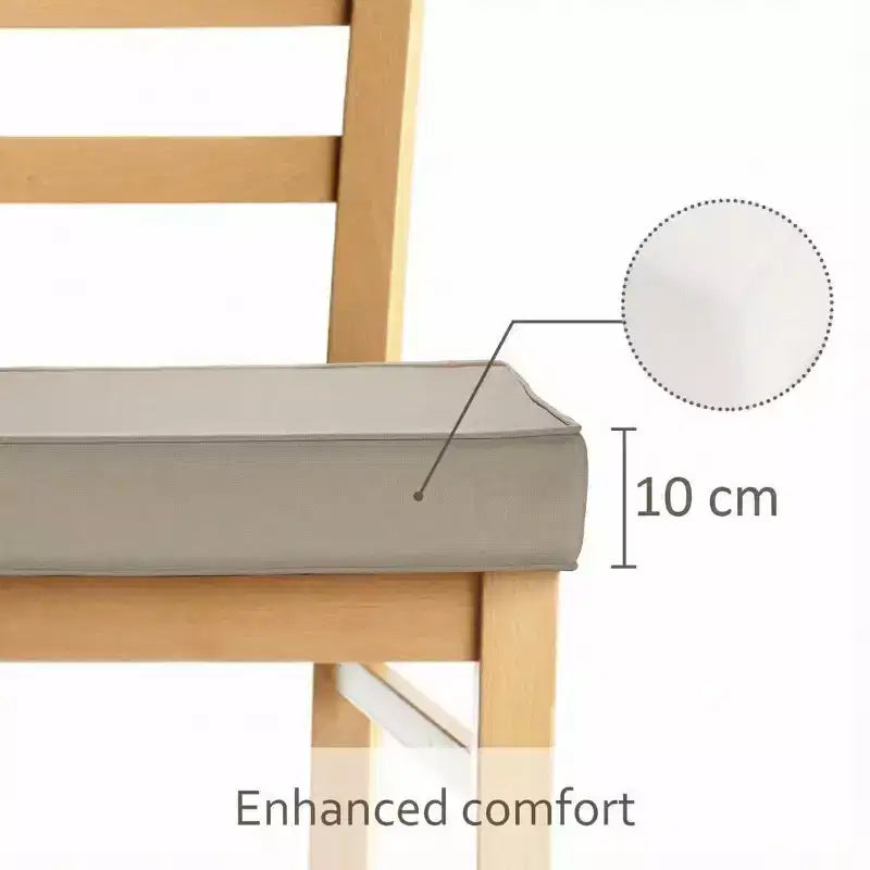 Waterproof Thick Outdoor Chair Cushions 2-Pack 600D Oxford Foam Seat Pads with Ties