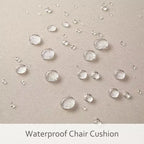 Waterproof Thick Outdoor Chair Cushions 2-Pack 600D Oxford Foam Seat Pads with Ties
