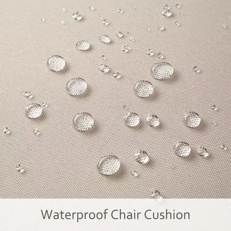 Waterproof Thick Outdoor Chair Cushions 2-Pack 600D Oxford Foam Seat Pads with Ties