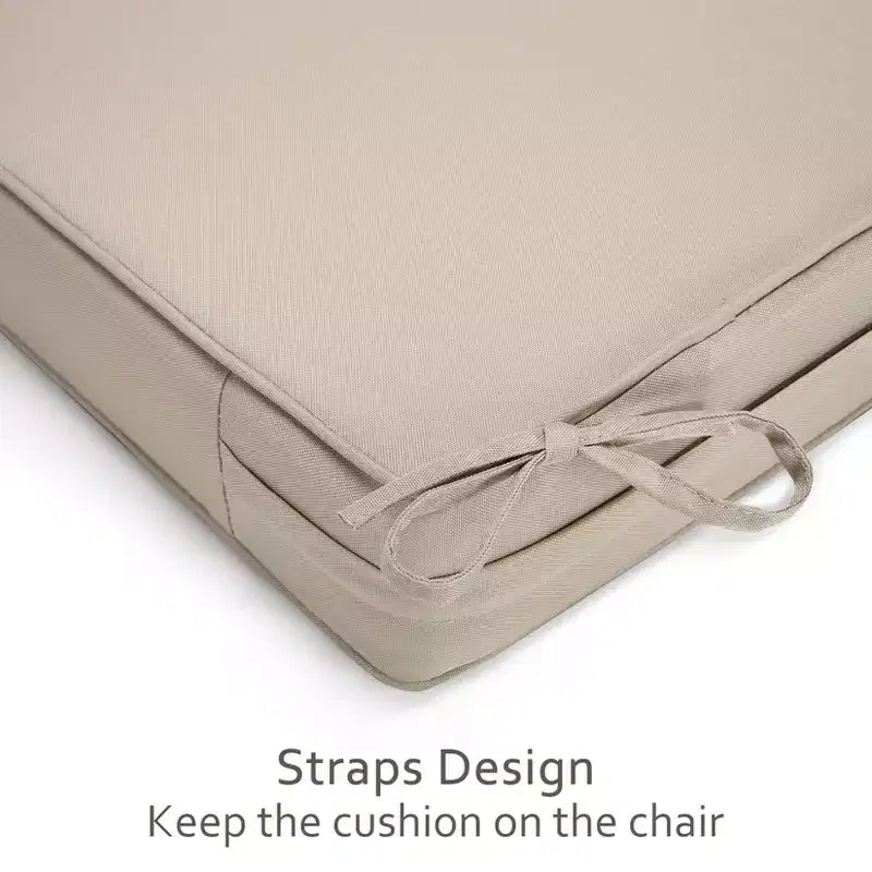 Waterproof Thick Outdoor Chair Cushions 2-Pack 600D Oxford Foam Seat Pads with Ties