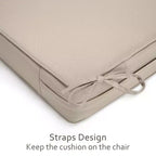 Waterproof Thick Outdoor Chair Cushions 2-Pack 600D Oxford Foam Seat Pads with Ties