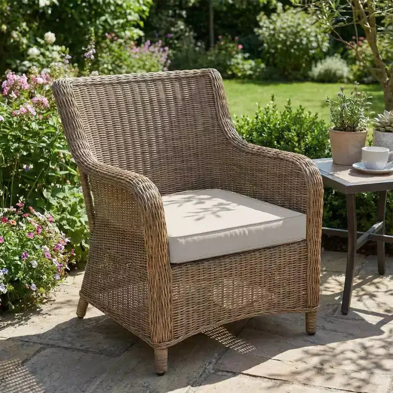 Waterproof Thick Outdoor Chair Cushions 2-Pack 600D Oxford Foam Seat Pads with Ties