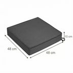 Waterproof Thick Outdoor Chair Cushions 2-Pack 600D Oxford Foam Seat Pads with Ties
