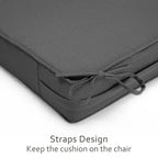 Waterproof Thick Outdoor Chair Cushions 2-Pack 600D Oxford Foam Seat Pads with Ties