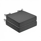 Waterproof Thick Outdoor Chair Cushions 2-Pack 600D Oxford Foam Seat Pads with Ties