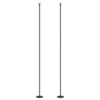 2/4Pack of 10' String Light Poles, Steel Hanging Lighting Stand for Patio, Backyard, Deck, Wedding, Party, Black