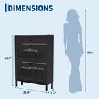 Modern Wooden Shoe Storage Cabinet, Adjustable Shelf, Freestanding Modern Design, for Hallway, Living Room