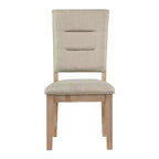GDFStudio Everett Trasitional Rustic Wood Upholstered Dining Chair with Ladderback (Set of 2)