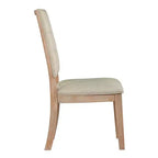 GDFStudio Everett Trasitional Rustic Wood Upholstered Dining Chair with Ladderback (Set of 2)