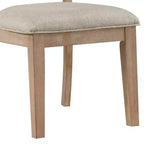GDFStudio Everett Trasitional Rustic Wood Upholstered Dining Chair with Ladderback (Set of 2)