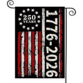 Lomsoe 250th Anniversary Garden Flag 1776-2026 Patriotic Yard Flag Independence Day Sign Flag 4th of July Patriotic Yard Sign Garden Decor 12x18 Inch
