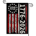 Lomsoe 250th Anniversary Garden Flag 1776-2026 Patriotic Yard Flag Independence Day Sign Flag 4th of July Patriotic Yard Sign Garden Decor 12x18 Inch