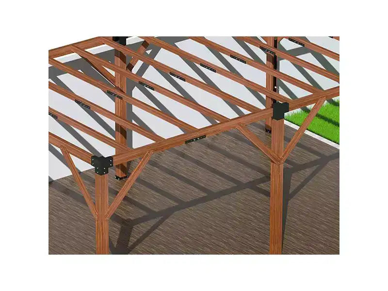 GustoWave Cedar Wood Outdoor Pergola with Retractable Shade Canopy, Heavy-Duty Wooden Gazebo for Patio Backyard Garden Poolside