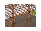GustoWave Cedar Wood Outdoor Pergola with Retractable Shade Canopy, Heavy-Duty Wooden Gazebo for Patio Backyard Garden Poolside