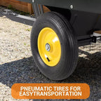 750lbs ATV/UTV Dump Trailer 15 Cubic Feet Capacity, Reinforced Side Panels,Heavy-Duty Off-Road Trailer with Dumping Function for Gardening and Farm