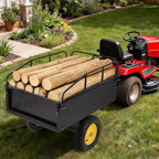 750lbs ATV/UTV Dump Trailer 15 Cubic Feet Capacity, Reinforced Side Panels,Heavy-Duty Off-Road Trailer with Dumping Function for Gardening and Farm
