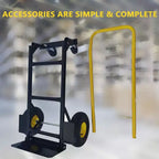 2-in-1 Folding Convertible Hand Truck, 4 Non-Flat Wheels, 400Lbs Heavy Duty, for Warehouse Office Industrial Use