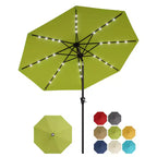 GustoWave Patio Umbrella, Outdoor Table Umbrella , Crank Lift, Push Button Tilt and 8 Sturdy Ribs