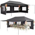 10x20 Pop Up Canopy Tent with Sidewalls, Heavy Duty 420D Oxford Outdoor Party Tent, Portable Event Shelter Carport Sun Shade Canopy, White