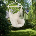 Karl Home Single Person Hanging Hammock Chair in Beige