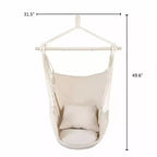 Karl Home Single Person Hanging Hammock Chair in Beige