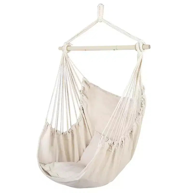 Karl Home Single Person Hanging Hammock Chair in Beige