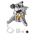 VEVOR Pressure Washer Pump, 7/8 Shaft Vertical, 2400 PSI, 2.5 GPM, Replacement Power Washer Pumps Kit with Hardware and Siphon Tube, Silver