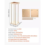 VEVOR Wedding Flower Stand, 10PCS 23.62-inch Column Flower Stand, Floral Stands with Metal Laminate, Cylindrical Cubic Floral Display Rack, Gold