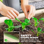 Galvanized Raised Garden Bed Kit, Metal Planter Box with Safety Edging
