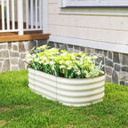 Galvanized Raised Garden Bed Kit, Metal Planter Box with Safety Edging