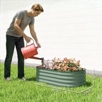Galvanized Raised Garden Bed Kit, Metal Planter Box with Safety Edging