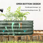 Galvanized Raised Garden Bed Kit, Metal Planter Box with Safety Edging