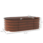 Galvanized Raised Garden Bed Kit, Metal Planter Box with Safety Edging