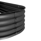 Galvanized Raised Garden Bed Kit, Metal Planter Box with Safety Edging