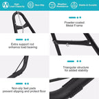 Hammock Stand, 550 Lbs Capacity, Adjustable Portable Design, for Indoor Outdoor Backyard Camping, (Only Stand)