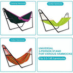 Hammock Stand, 550 Lbs Capacity, Adjustable Portable Design, for Indoor Outdoor Backyard Camping, (Only Stand)