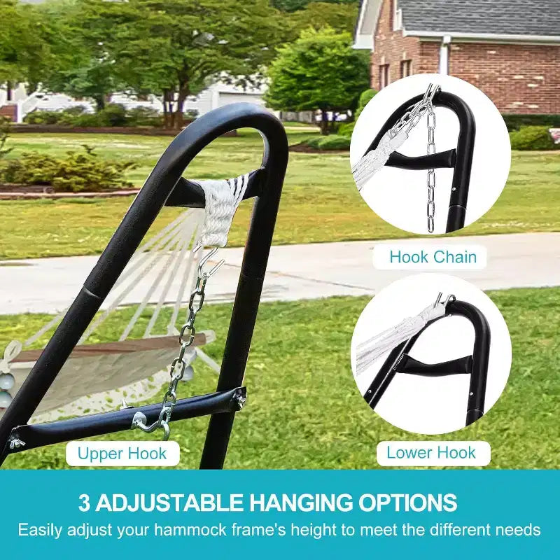 Hammock Stand, 550 Lbs Capacity, Adjustable Portable Design, for Indoor Outdoor Backyard Camping, (Only Stand)