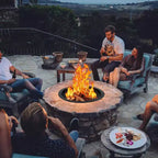 Smokeless Fire Pit Ring 36 Inch 8-Piece Iron Sheet Easy Assembly Ventilation Holes Rust-Proof Steel Outdoor Above-Ground Underground