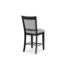 GDFStudio Sawyer Farmhouse 25 Wood Upholstered Counter Height Stool with Footrest