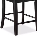 GDFStudio Sawyer Farmhouse 25 Wood Upholstered Counter Height Stool with Footrest