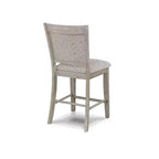 GDFStudio Sawyer Farmhouse 25 Wood Upholstered Counter Height Stool with Footrest